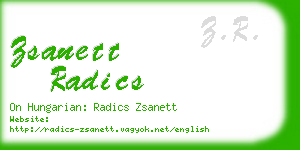 zsanett radics business card